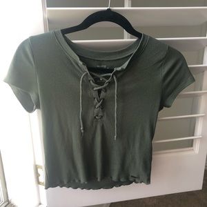 Hollister Tops - navy green top Hollister Tops - navy green top